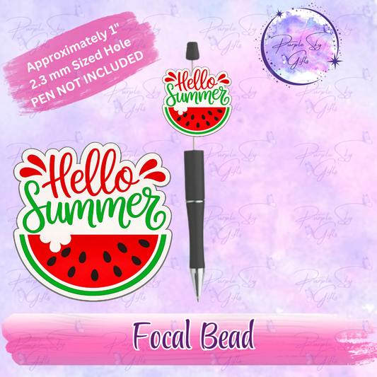 Hello Summer Watermelon Focal Bead