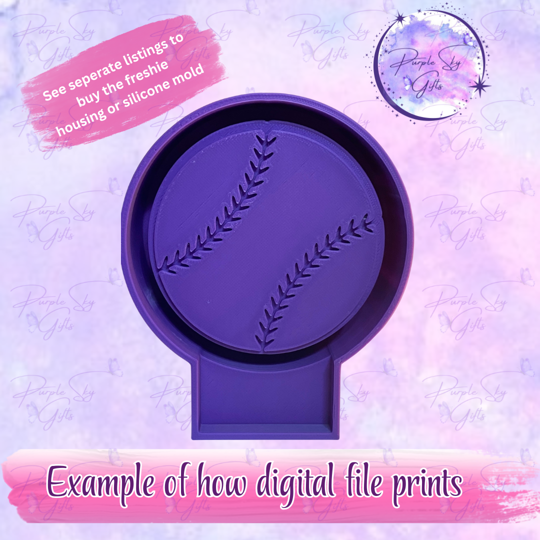 Baseball Freshie Mold Housing STL Digital File