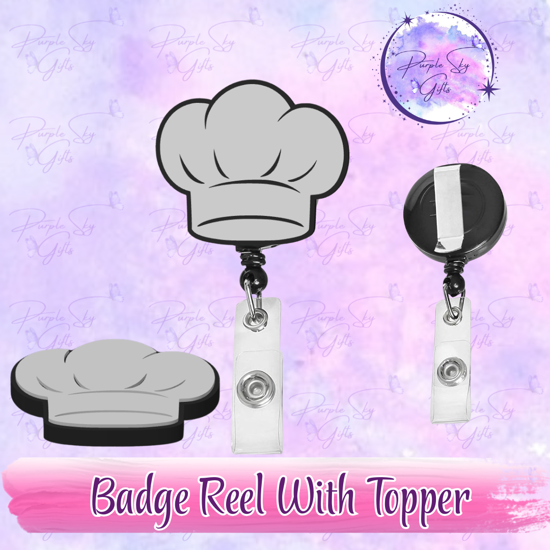 Chef's Hat Badge Reel With Topper - Or Topper Only