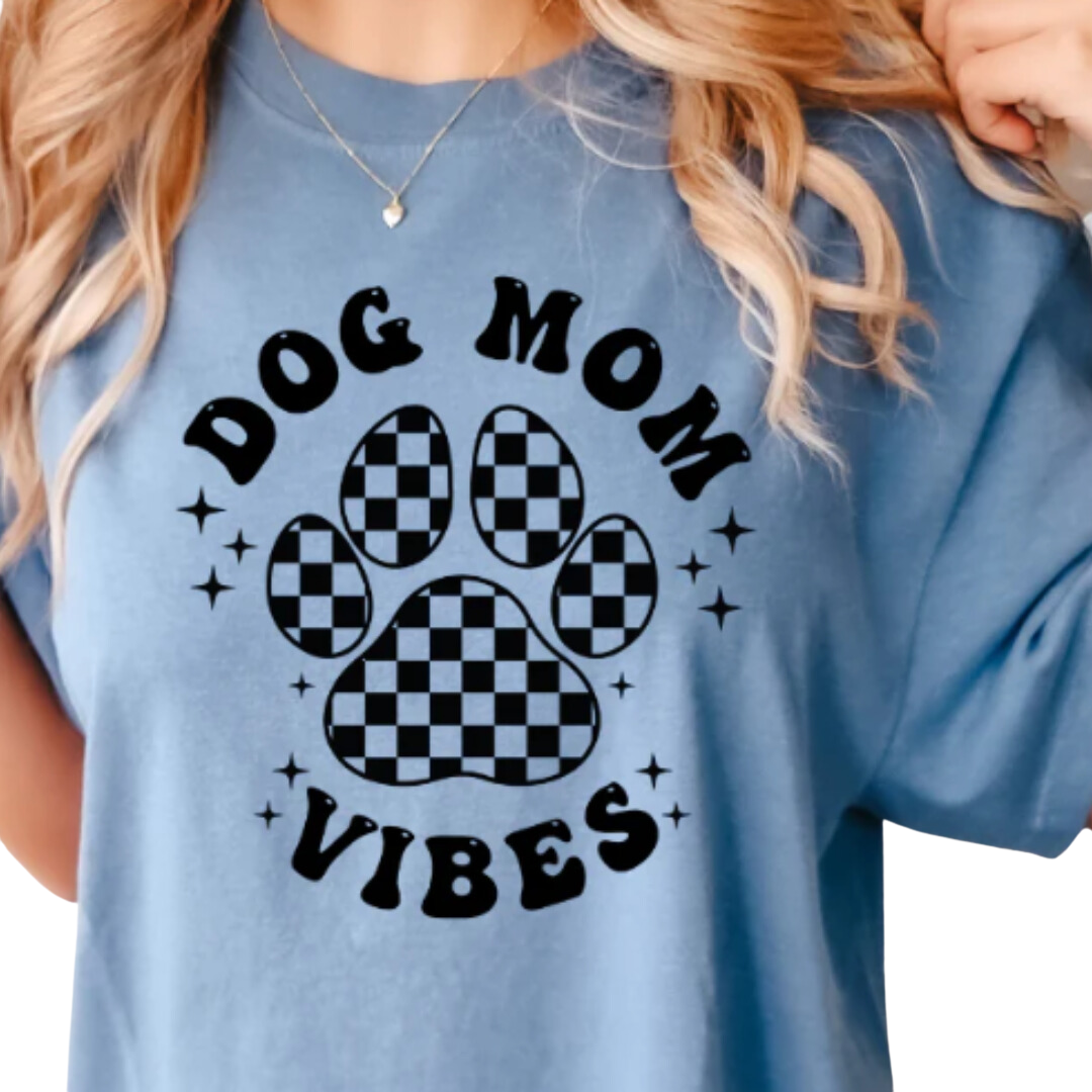 Dog Mom Vibes Unisex Human T-Shirt, Crewneck, Or Hoodie