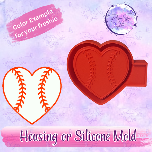 Heart Shaped Baseball Mold Housing or Silicone Mold