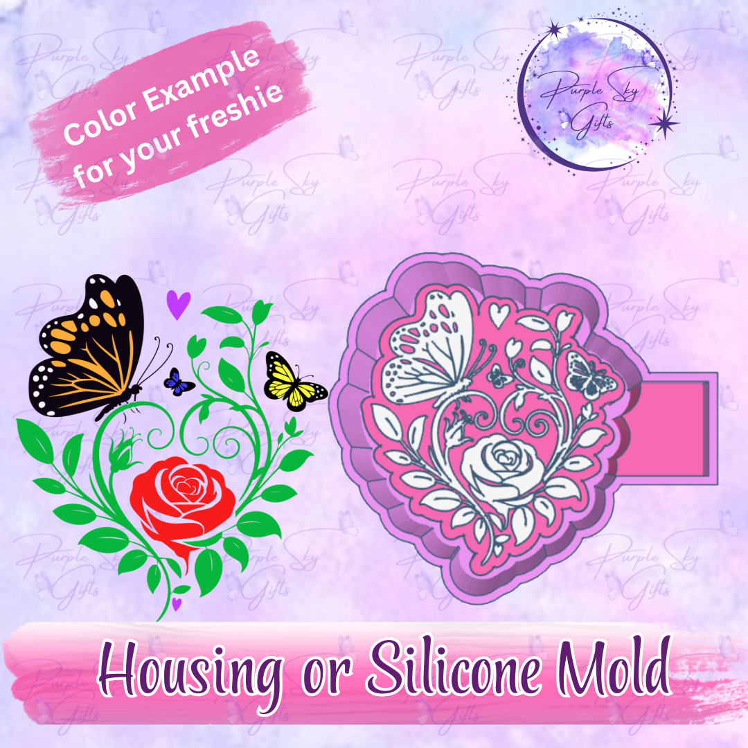 Butterfly Heart Mold Housing or Silicone Mold