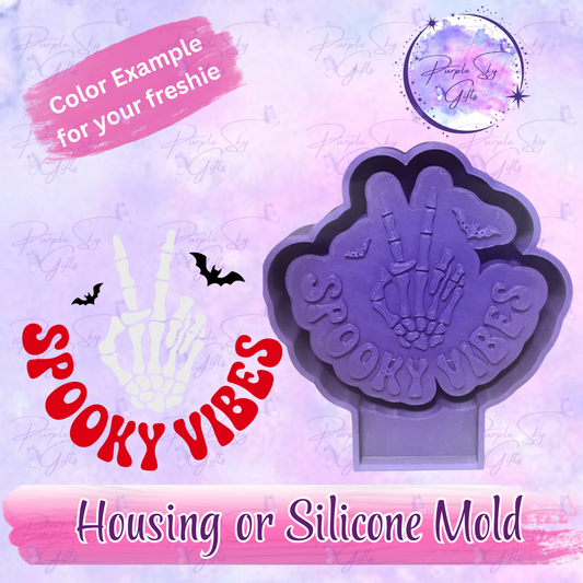 Spooky Vibes Halloween Mold Housing or Silicone Mold