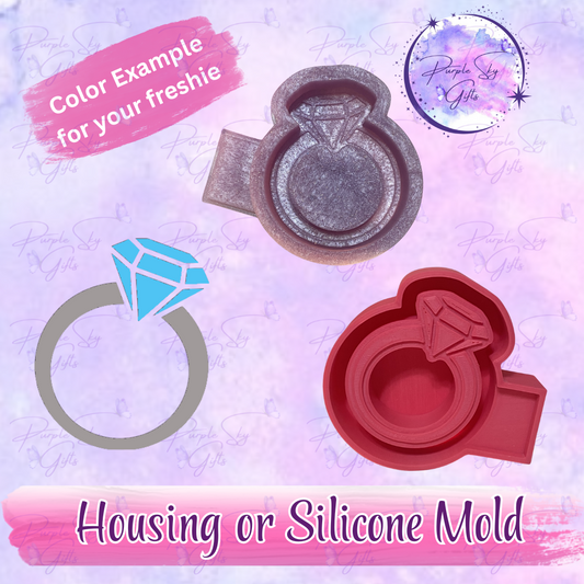 Diamond Ring Mold Housing or Silicone Mold