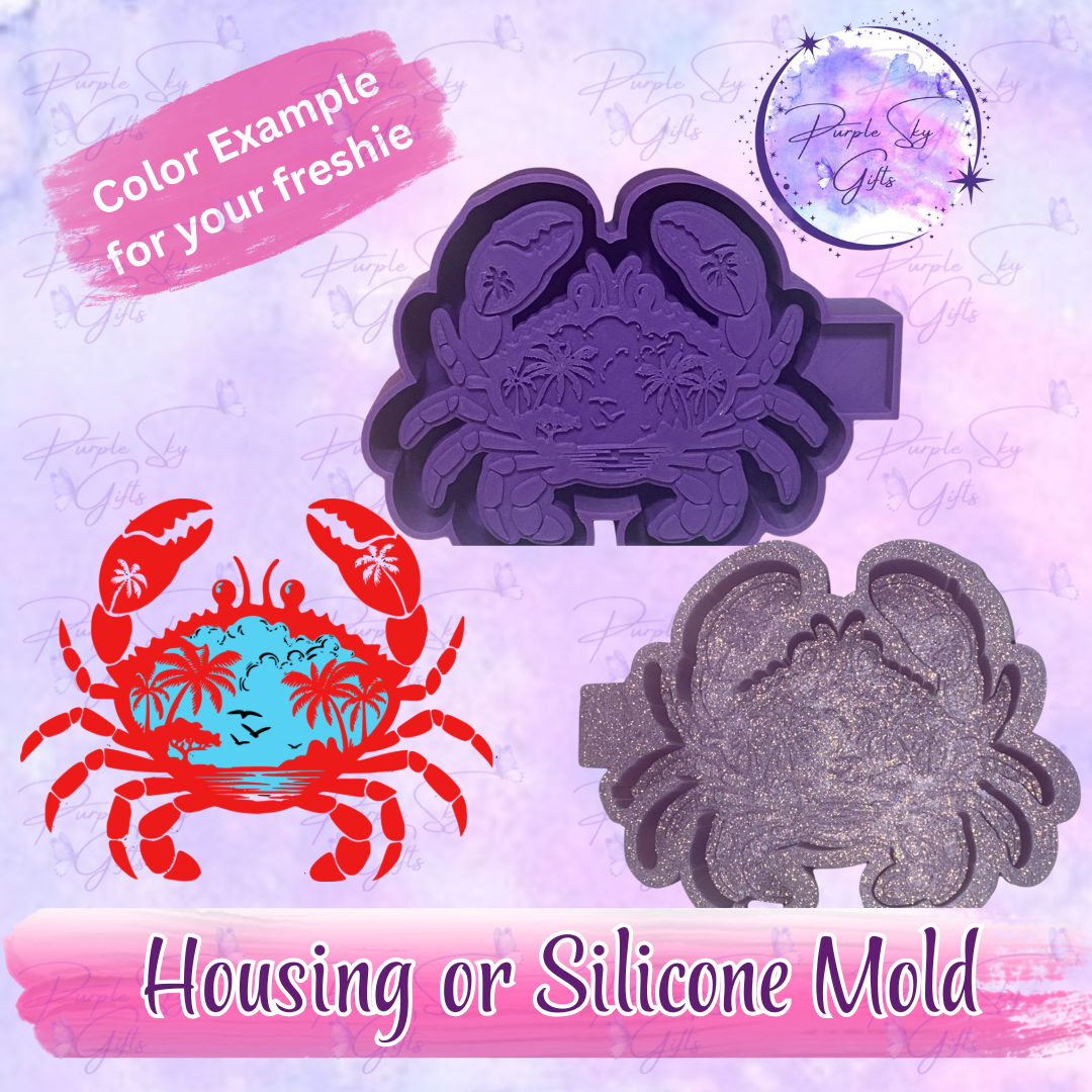 Crab Ocean Scene Mold Housing OR Silicone Mold