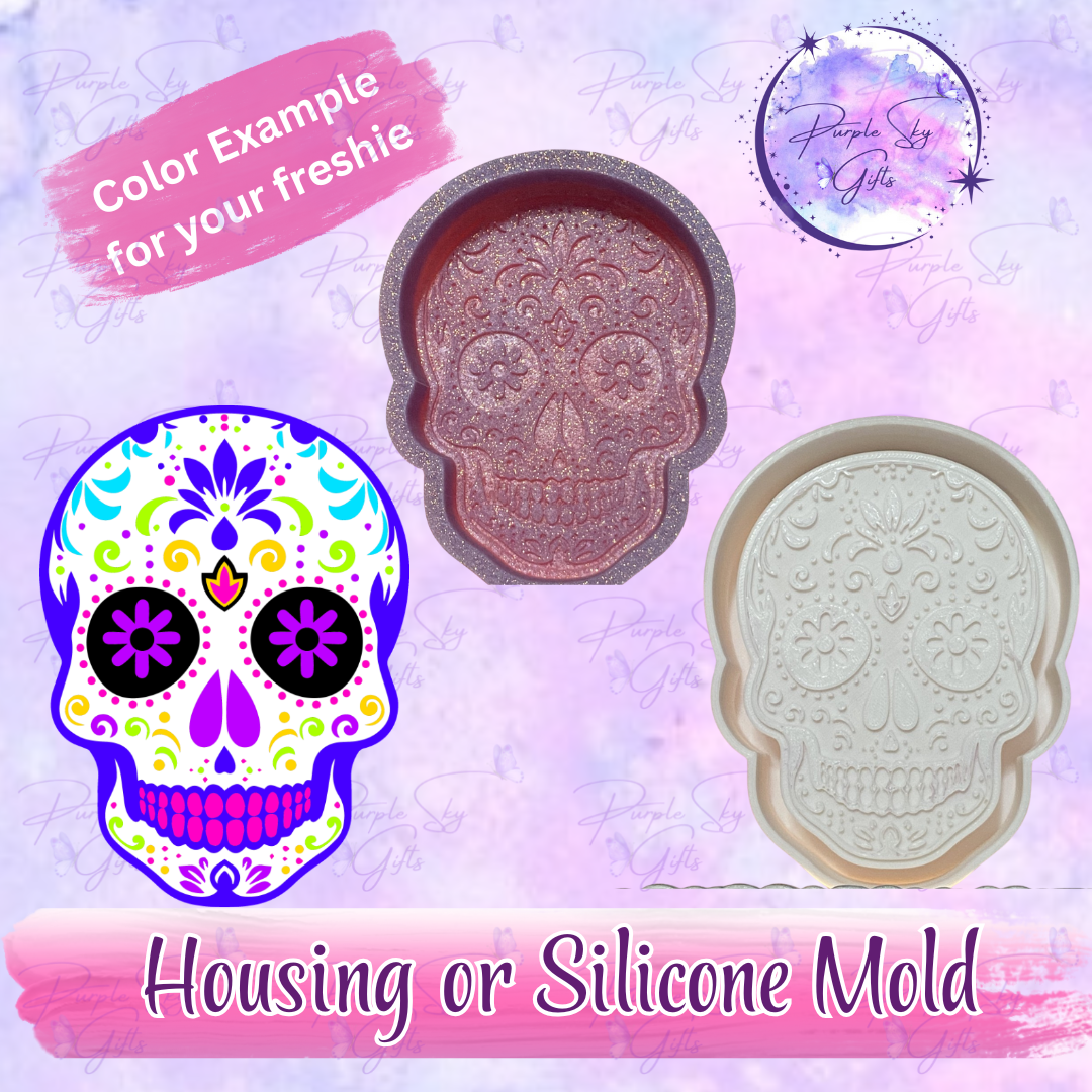 Daisy Eyes Sugar Skull Mold Housing OR Silicone Mold