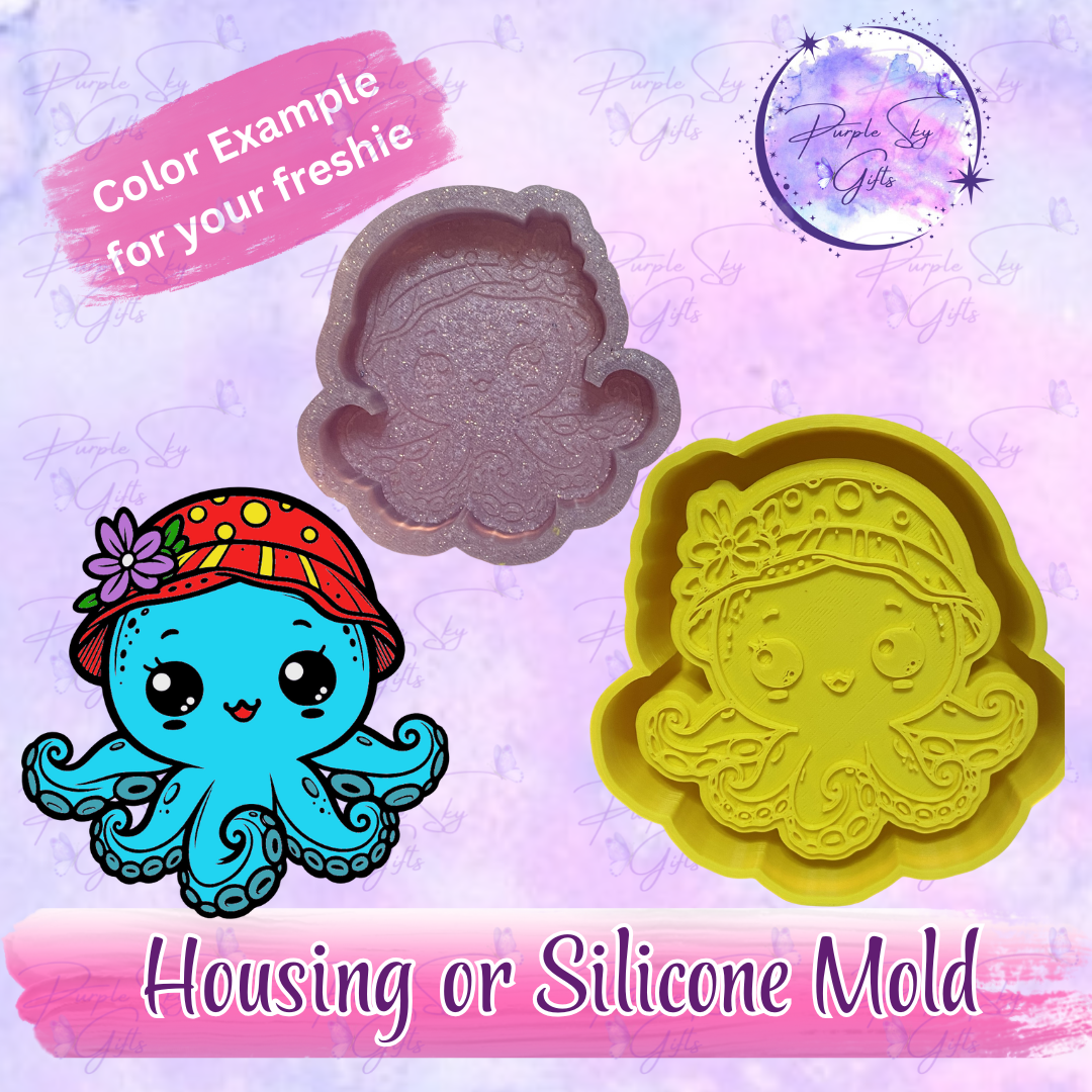 Bucket Hat Octopus Mold Housing OR Silicone Mold