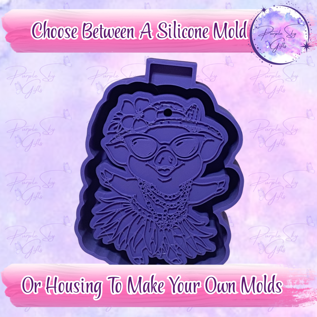 Hula Pig Mold Housing or Silicone Mold