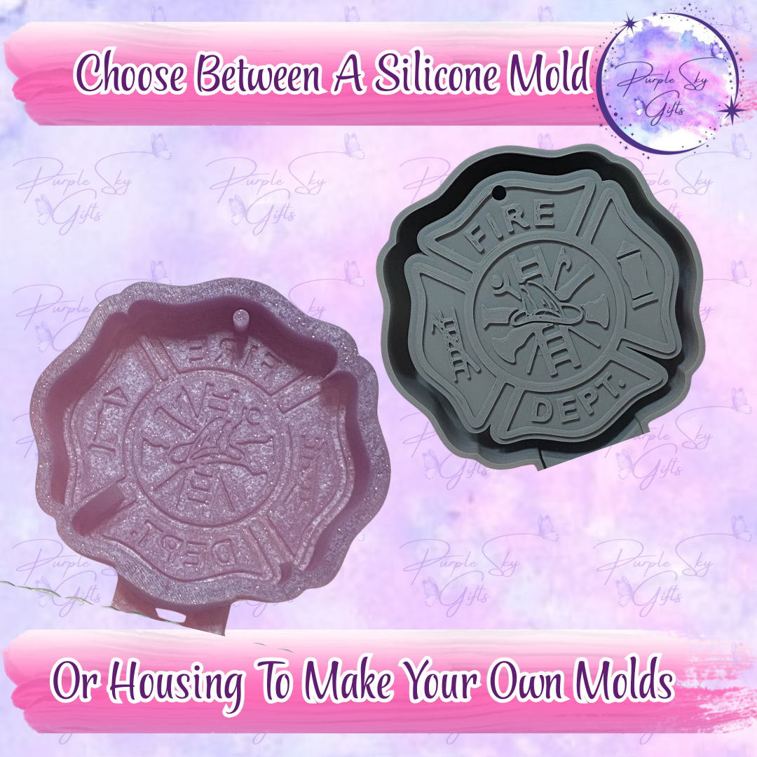 Fire Department Shield Mold Housing OR Silicone Mold