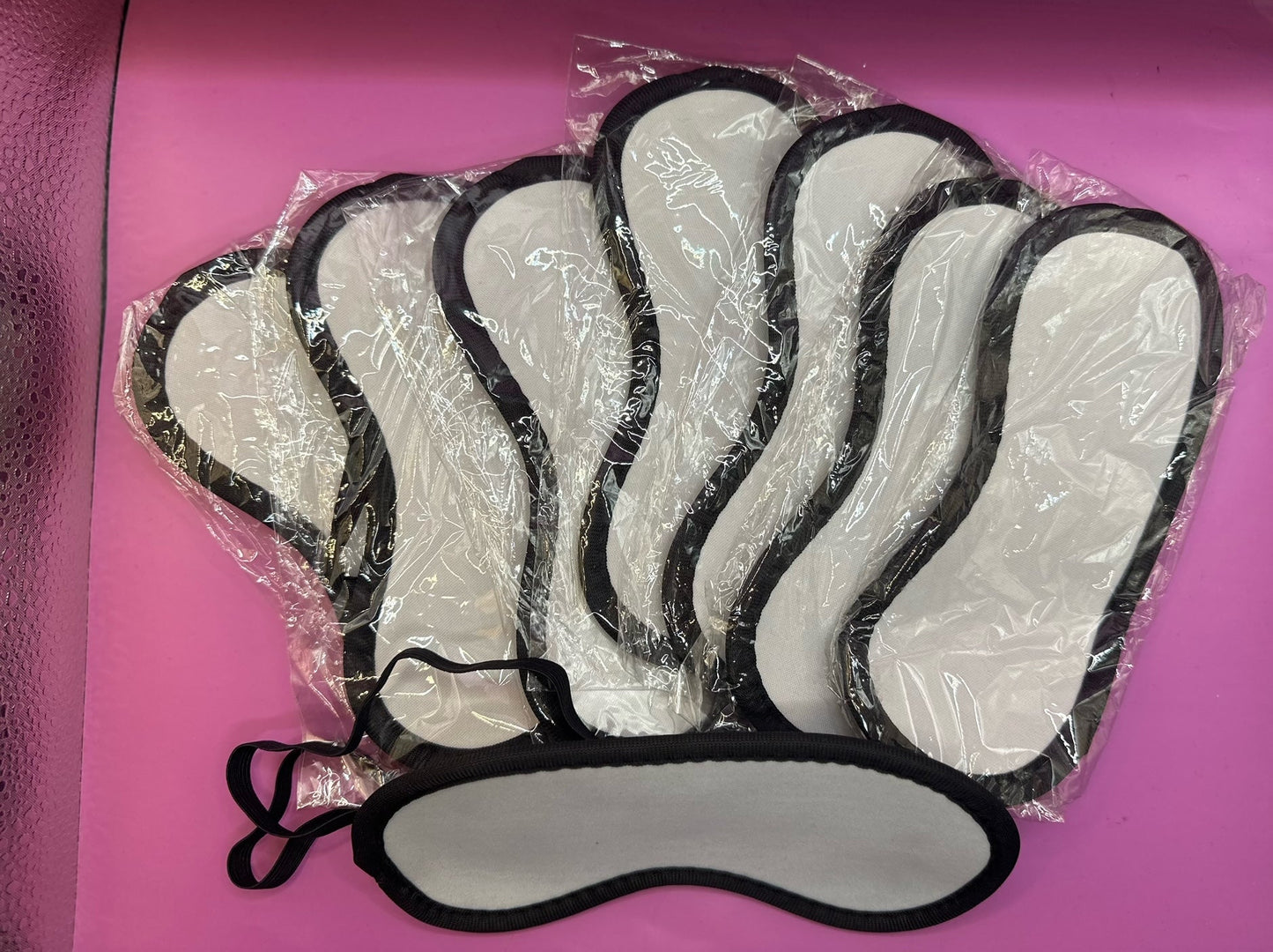 Neoprene Sublimation Polyester Eye Masks With Black Trim - Destash