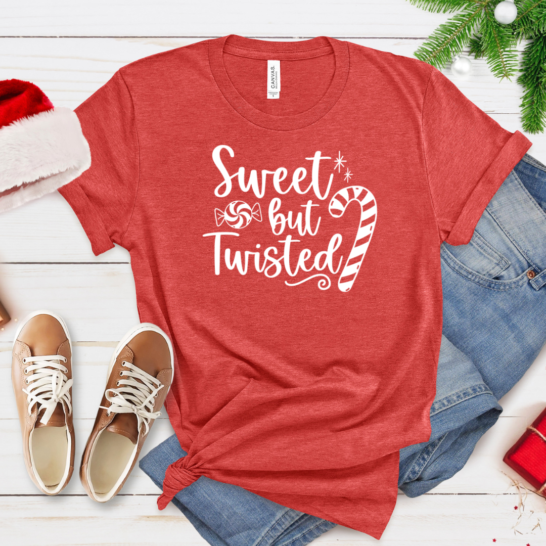 Sweet But Twisted Christmas Candy Cane T-Shirt, Crewneck, Or Hoodie