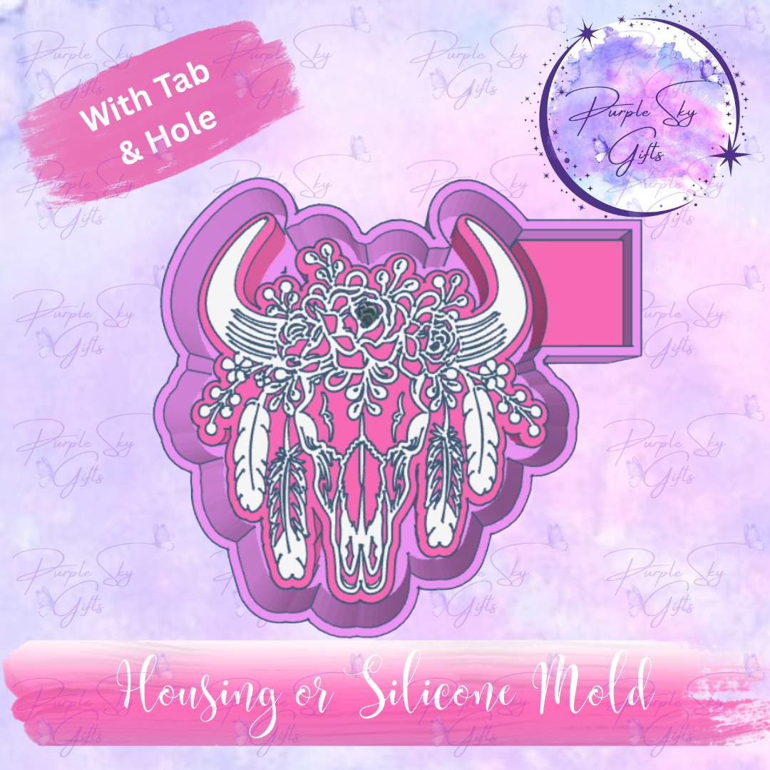 Native Southwestern Bull Cow Head Skull Mold Housing OR Silicone Mold