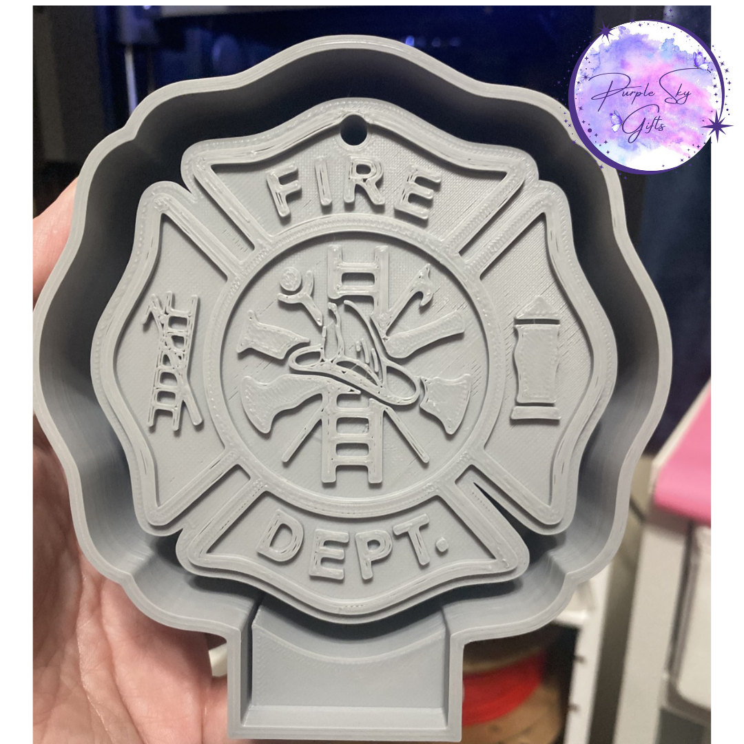 Fire Department Shield Mold Housing OR Silicone Mold