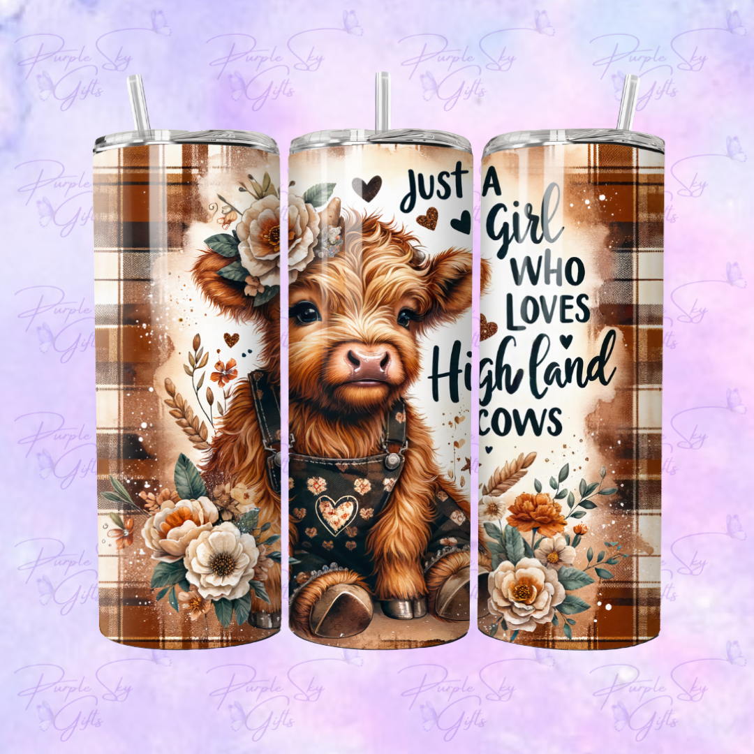 Just A Girl Who Loves Highland Cows 20 oz Tumbler