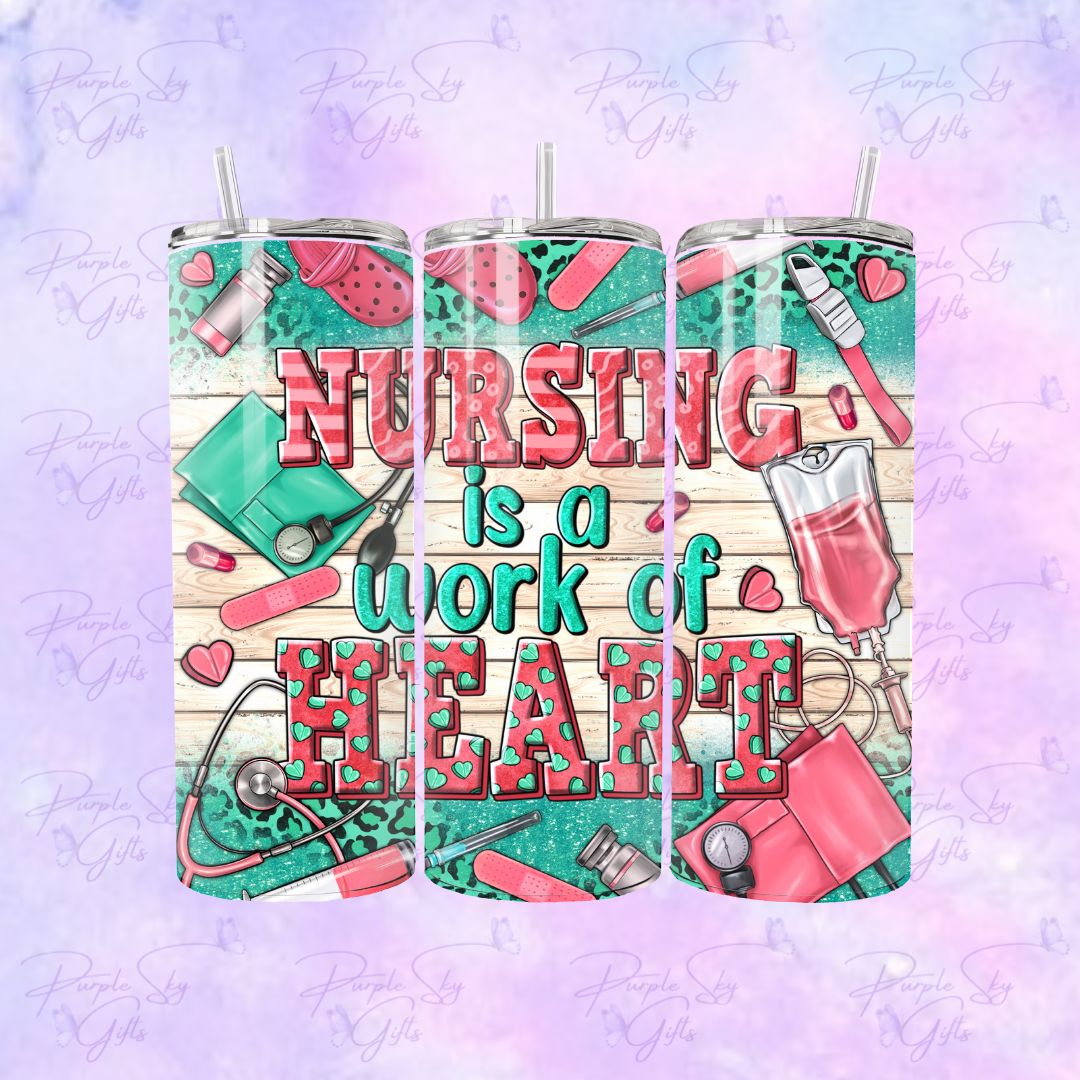 Nursing Is A Work Of Heart 20 oz Tumbler