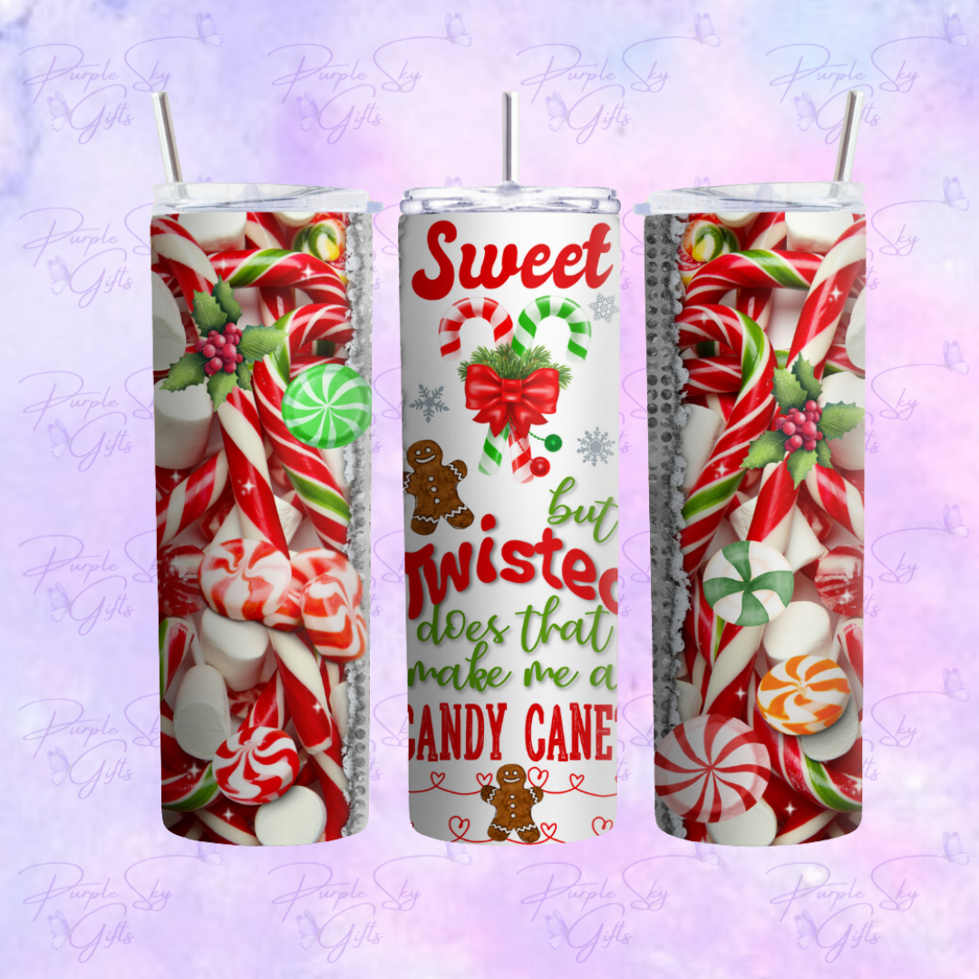 Sweet But Twisted Does That Make Me A Candy Cane 20 oz Tumbler