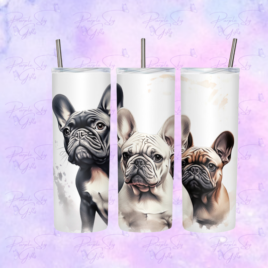 Three French Bulldogs 20 oz Tumbler