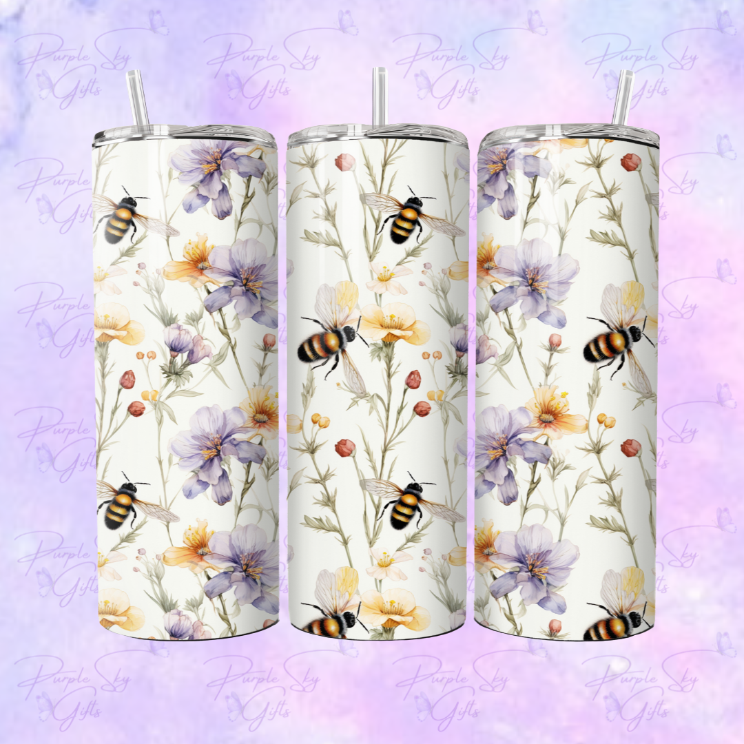 Wildflowers and Bees 20 oz Tumbler