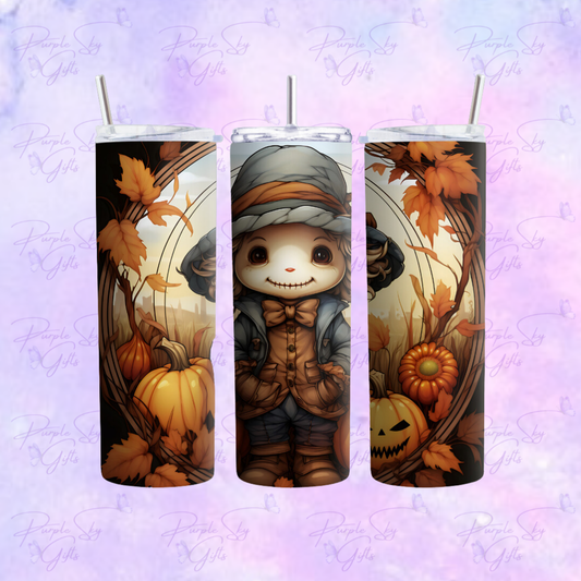 Cute Fall Scarecrow 20 oz Tumbler