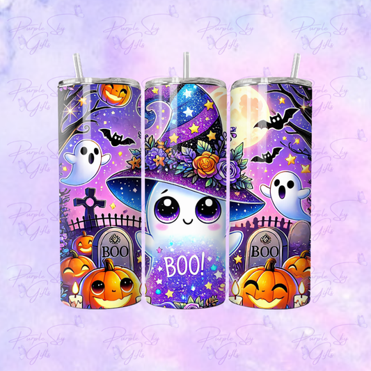 Cute Graveyard Ghost 20 or 30 oz Tumbler