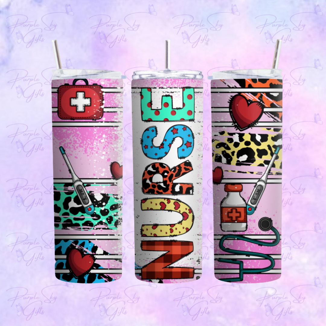 Doodle Font Nurse 20 oz Tumbler