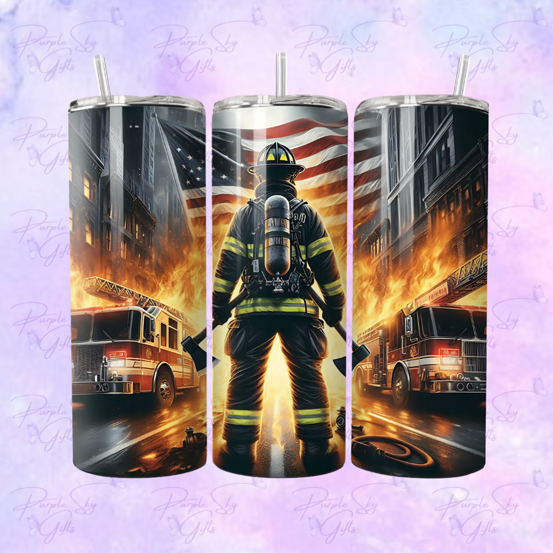 Firefighter Fireman 20 oz Tumbler