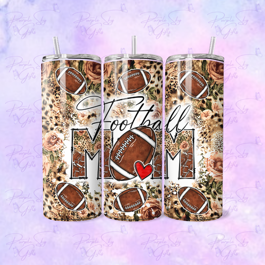 Football Mom 20 or 30 oz Tumbler