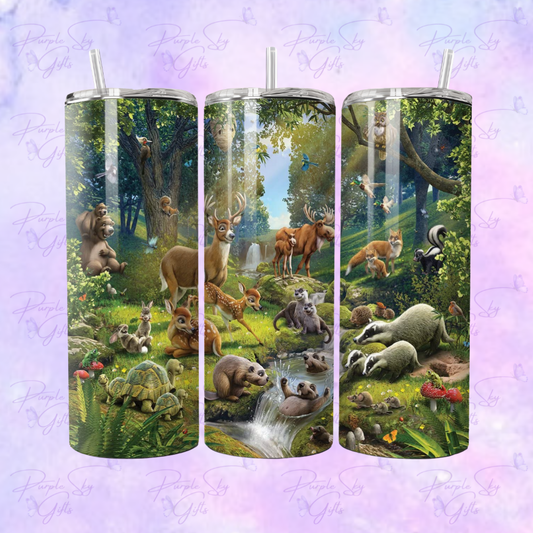 Forest Woodland Animals 20 oz Tumbler