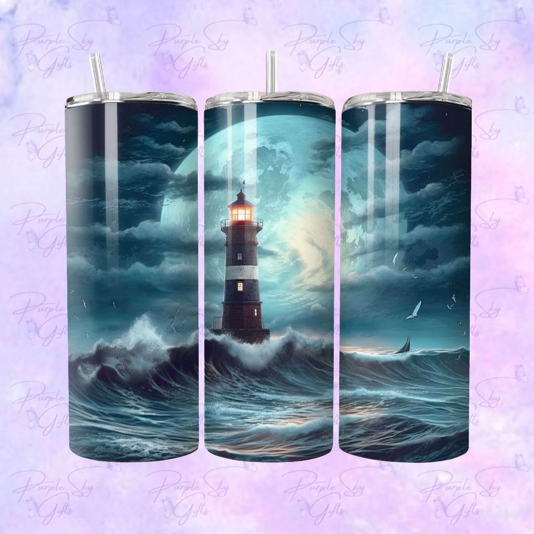Full Moon Lighthouse 20 oz Tumbler