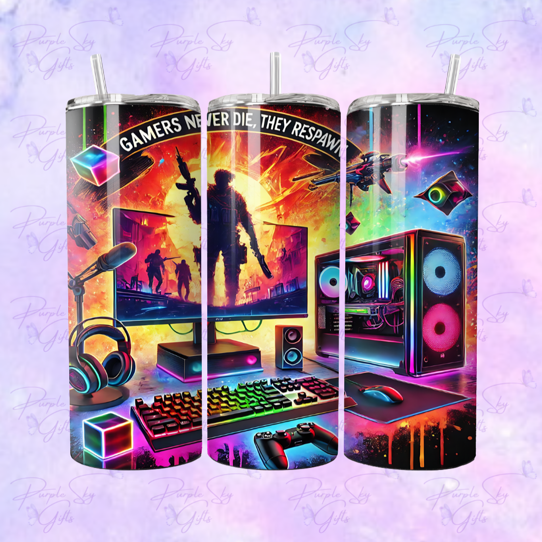 Gamers Never Die, They Respawn 20 or 30 oz Tumbler