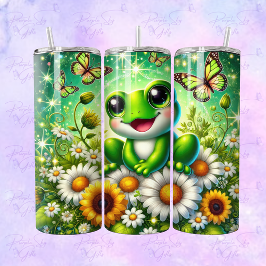 Frog and Butterflies 20 oz Tumbler