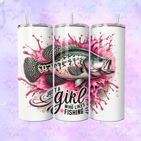 Just A Girl Who Likes Fishing 20 oz Tumbler