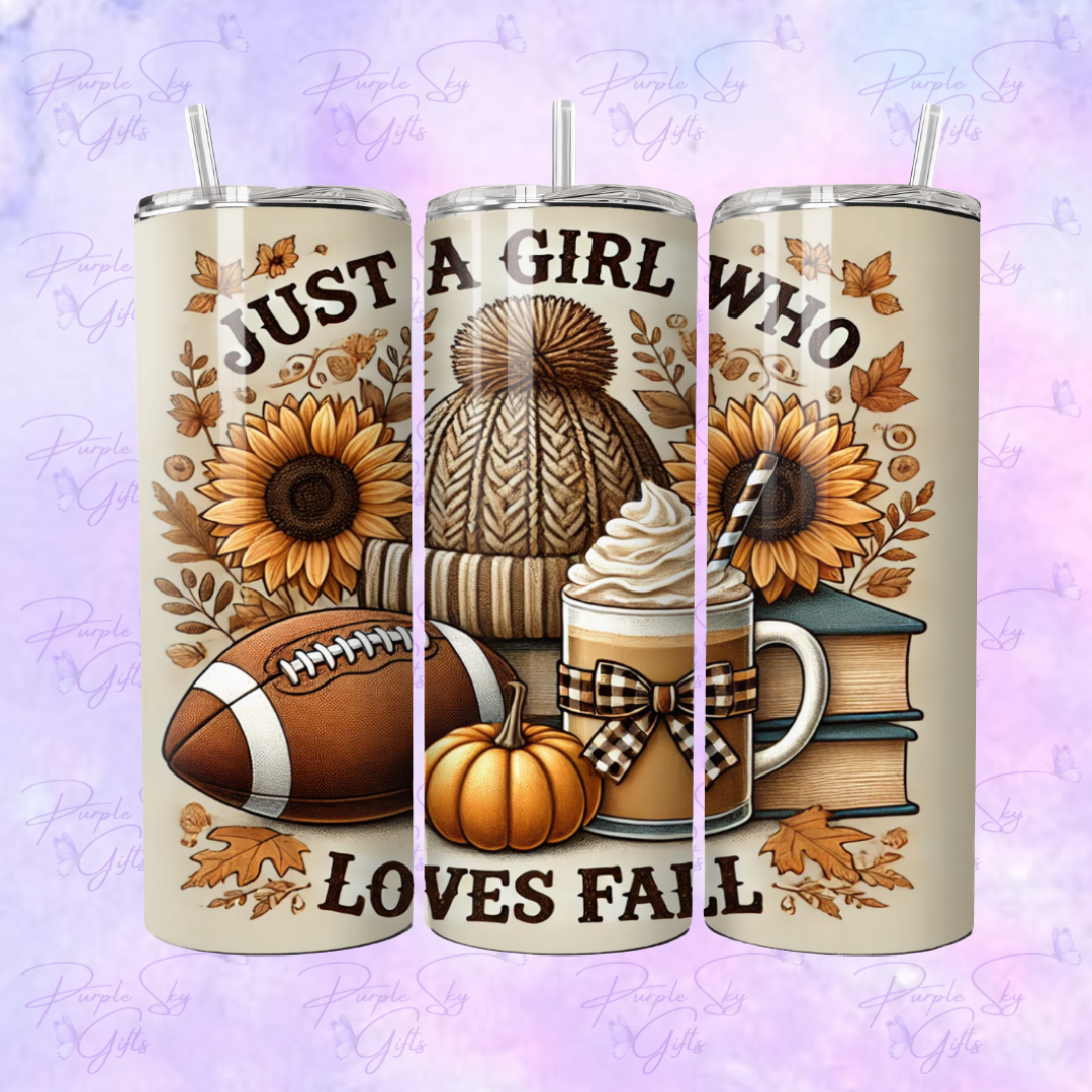 Just A Girl Who Loves Fall 20 oz Tumbler