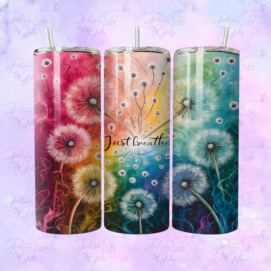 Just Breathe Dandelion 20 oz Tumbler