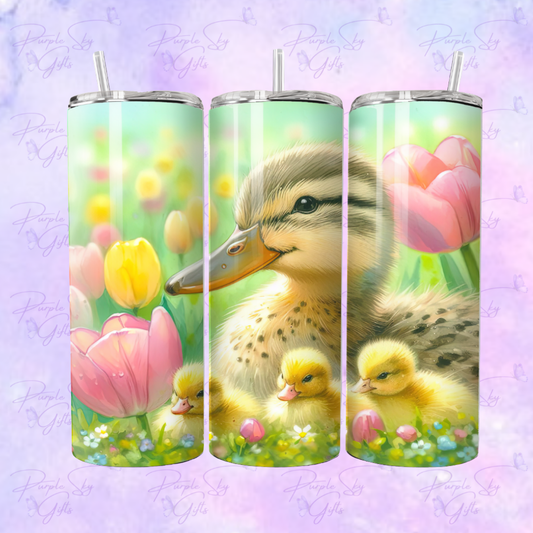 Mother Duck and 3 Ducklings 20 oz Tumbler