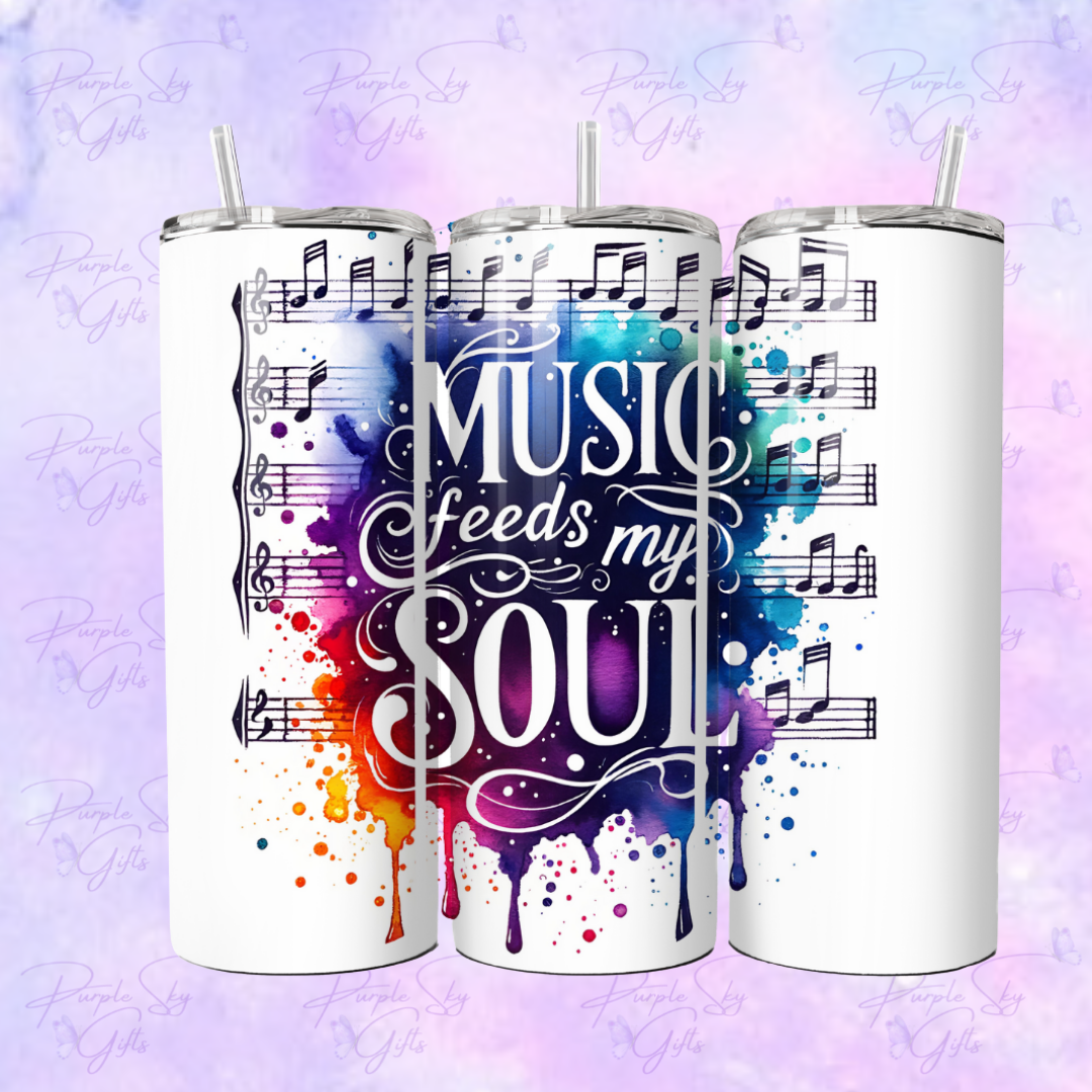 Music Feeds My Soul 20 oz Tumbler