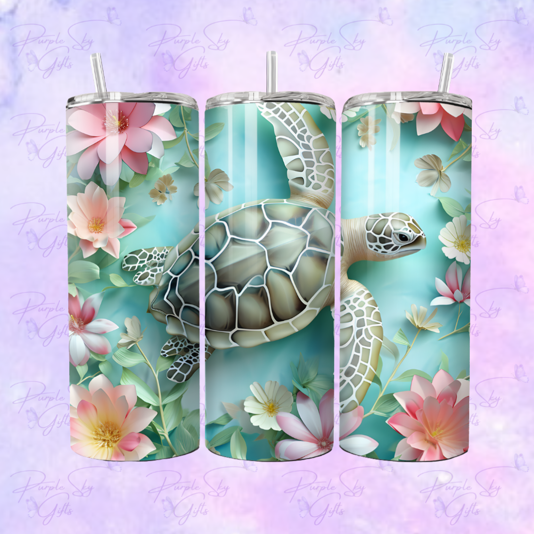 Ocean Scene Sea Turtle 20 or 30 oz Tumbler