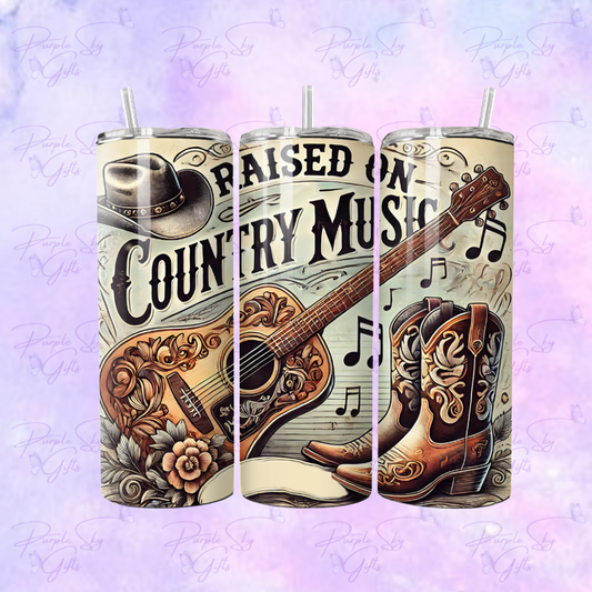 Raised On Country Music 20 oz Tumbler