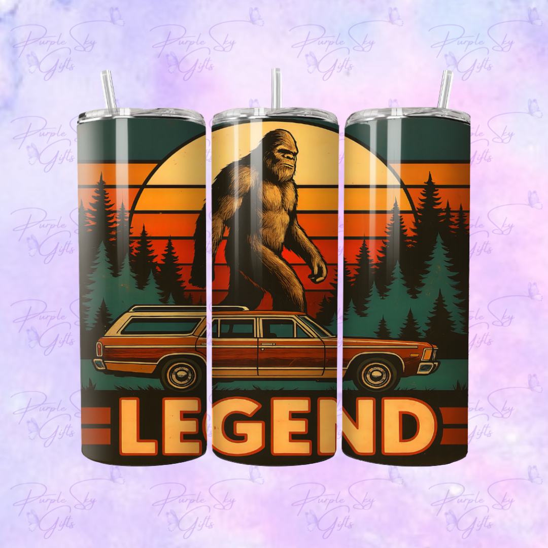 Retro Legend Bigfoot Sasquatch 20 oz Tumbler