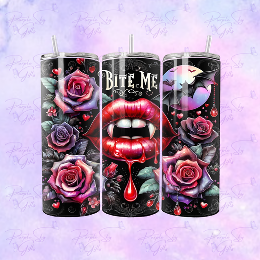 Bite Me Goth Vampire 20 oz Tumbler