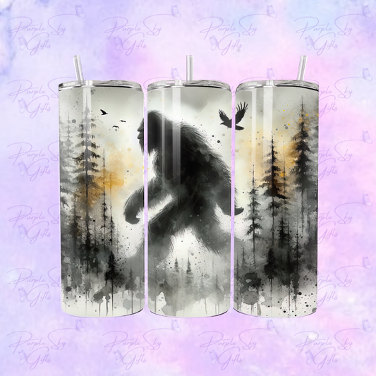 Watercolor Bigfoot Sasquatch 20 oz Tumbler