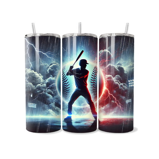 Baseball Storm 20 or 30 oz Tumbler