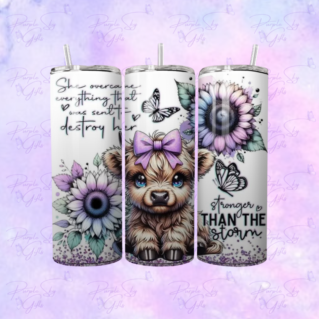 Affirmations Highland Cow 20 oz Tumbler