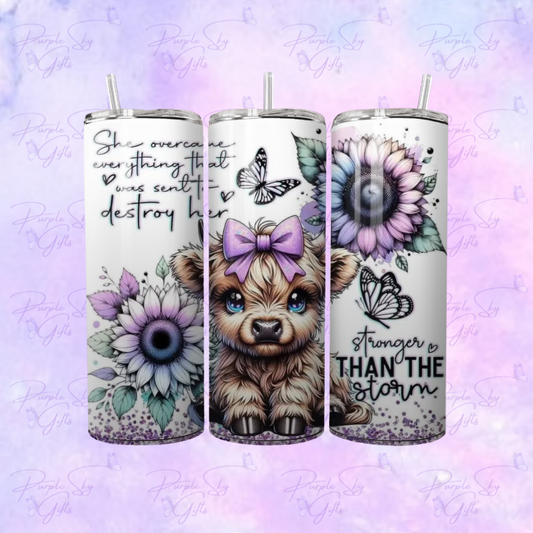 Affirmations Highland Cow 20 oz Tumbler