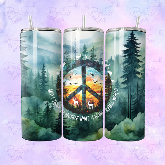 And I Think To Myself What A Wonderful World Blue Skies 20 oz Tumbler