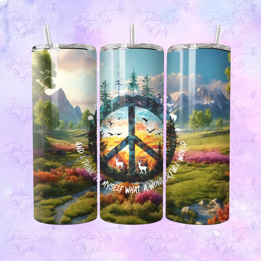 And I Think To Myself What A Wonderful World 20 oz Tumbler