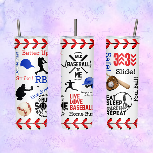 Baseball Collage 20 oz Tumbler