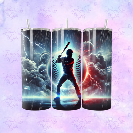 Baseball Fire and Ice Storm 20 oz Tumbler
