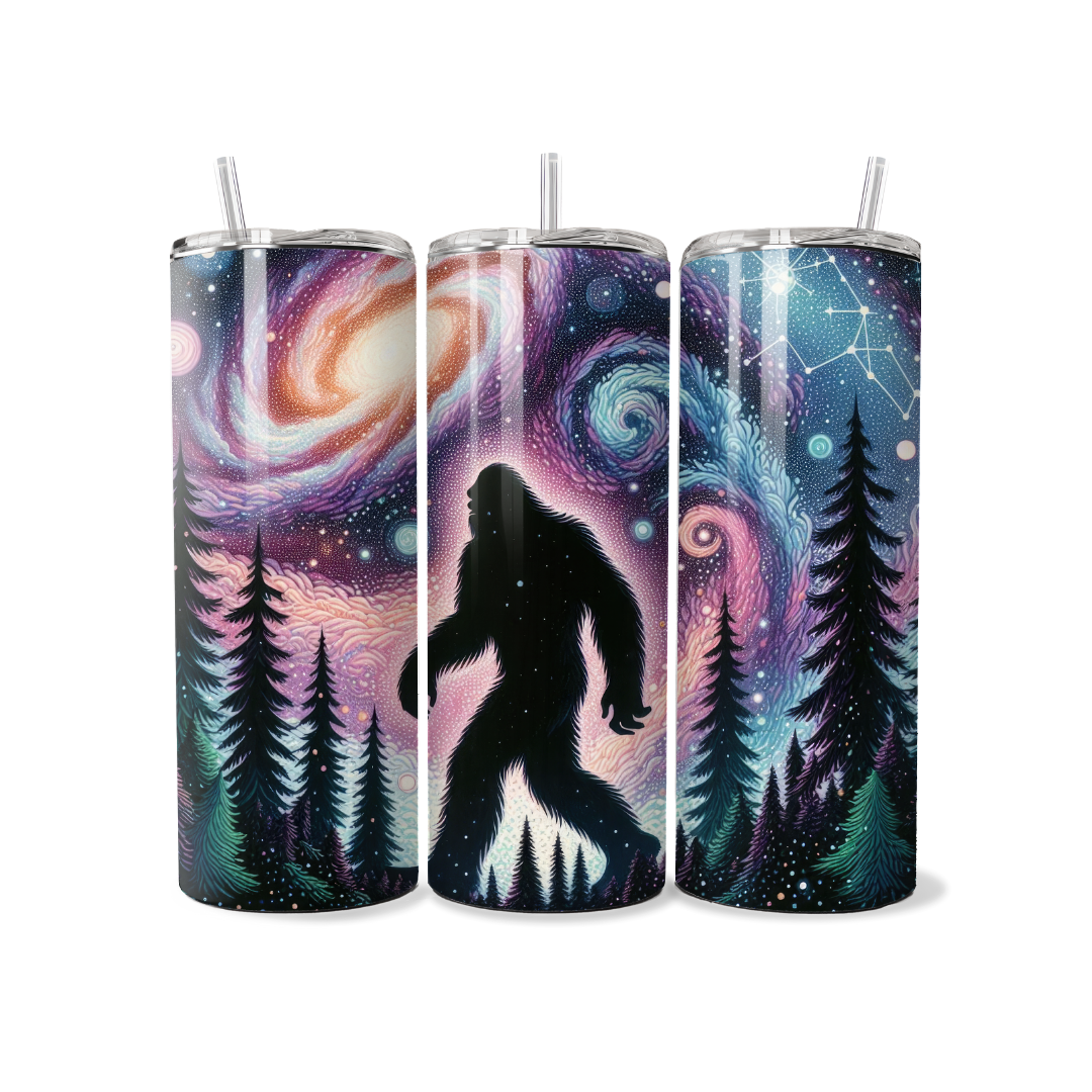 Bigfoot Sasquatch Night Sky 20 oz Tumbler