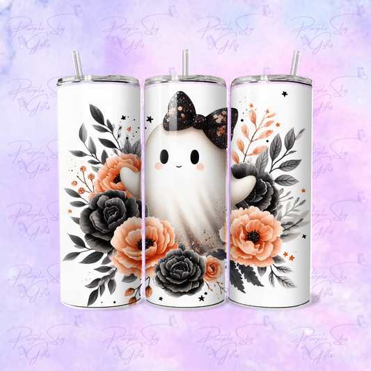Fall Boho Ghost 20 or 30 oz Tumbler